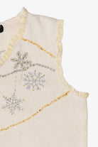 Vintage White Hampshire Studio Snowflakes Ugly Christmas Vest (1990s)