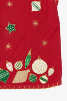 Vintage Red Sarah Bentley Ornaments Ugly Christmas Vest (1990s)