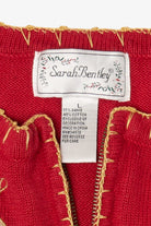Vintage Red Sarah Bentley Ornaments Ugly Christmas Vest (1990s)