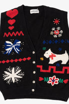 Vintage Black Alfred Dunner Dog Ugly Christmas Vest (1990s)