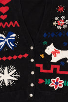 Vintage Black Alfred Dunner Dog Ugly Christmas Vest (1990s)