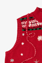 Vintage Red Designers Originals Studio Mitten Pockets Christmas Vest (1990s)