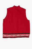 Vintage Red Designers Originals Studio Mitten Pockets Christmas Vest (1990s)