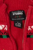 Vintage Red Designers Originals Studio Mitten Pockets Christmas Vest (1990s)