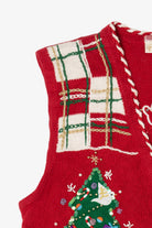 Vintage Red Bobbie Brooks Doves In Tree Ugly Christmas Vest (1990s)