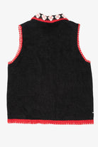 Vintage Black Lemon Grass Santa Ugly Christmas Vest (1990s)