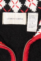Vintage Black Lemon Grass Santa Ugly Christmas Vest (1990s)