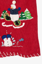 Vintage Red Heirloom Collectibles Snowmen Ugly Christmas Vest (2000s)