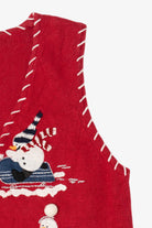 Vintage Red Heirloom Collectibles Snowmen Ugly Christmas Vest (2000s)