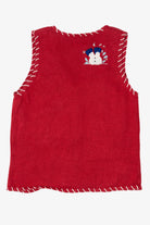 Vintage Red Heirloom Collectibles Snowmen Ugly Christmas Vest (2000s)
