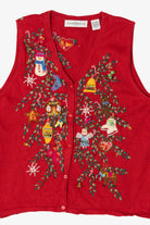 Vintage Red Marisa Christina Ugly Christmas Vest (1990s)