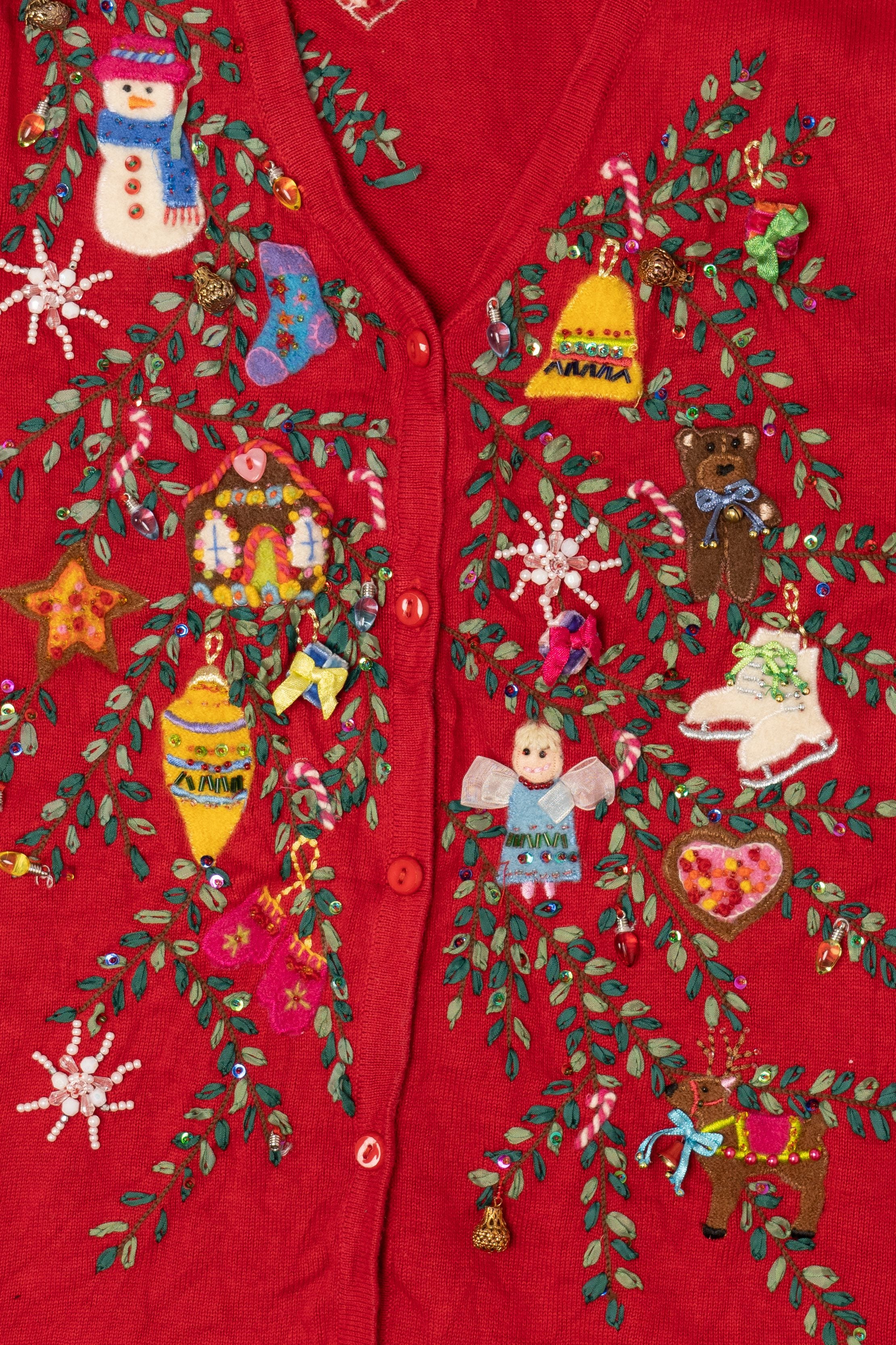 Vintage Red Marisa Christina Ugly Christmas Vest (1990s)