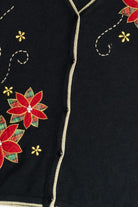 Vintage Poinsettias Ugly Christmas Vest (2000s)
