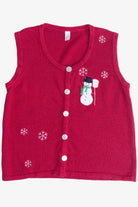 Vintage Snowman Ugly Christmas Vest (2000s)