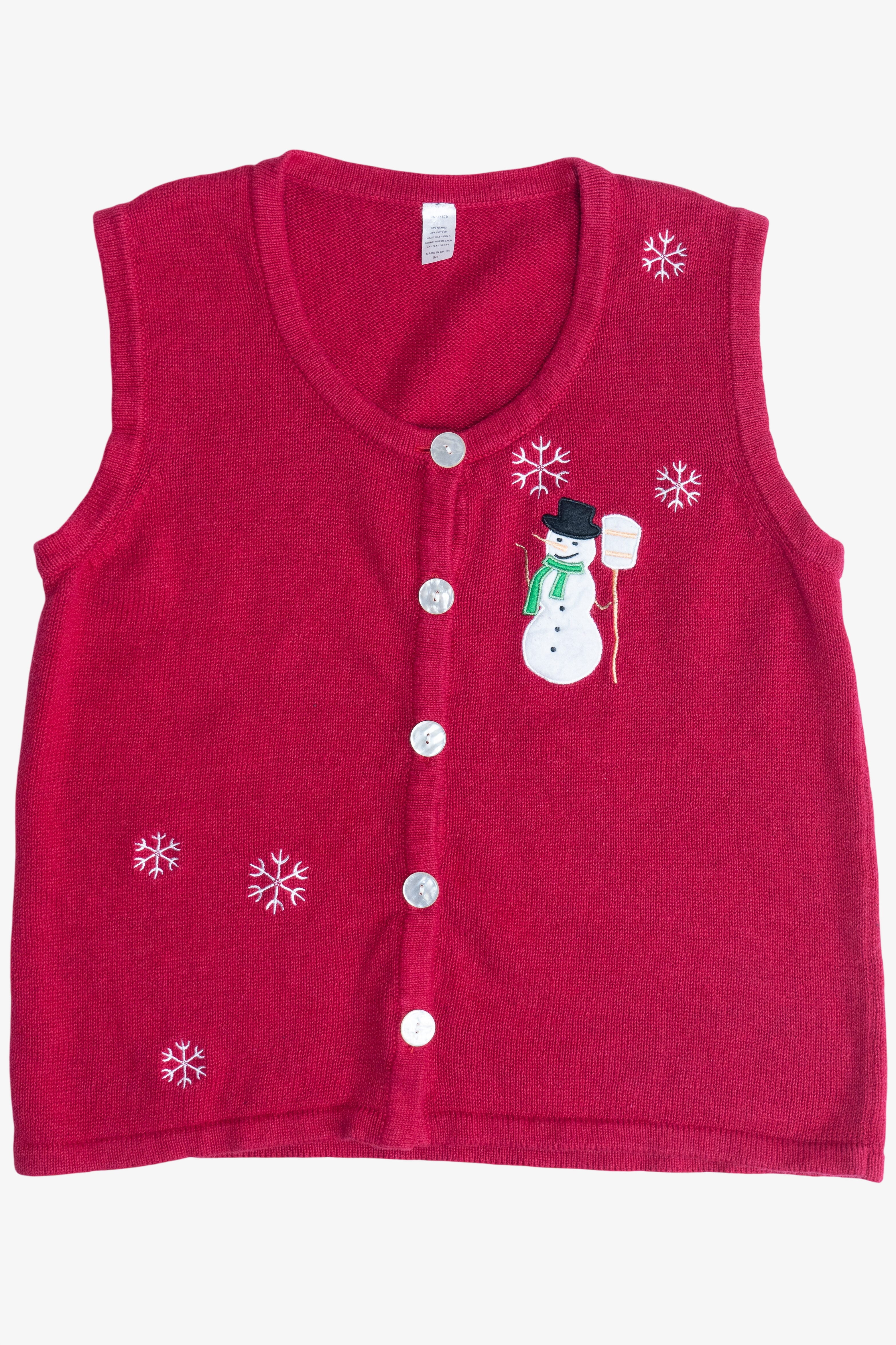Vintage Snowman Ugly Christmas Vest (2000s)