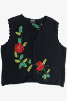 Vintage Black Designer Studio Originals Ugly Christmas Vest (1990s)