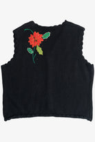 Vintage Black Designer Studio Originals Ugly Christmas Vest (1990s)