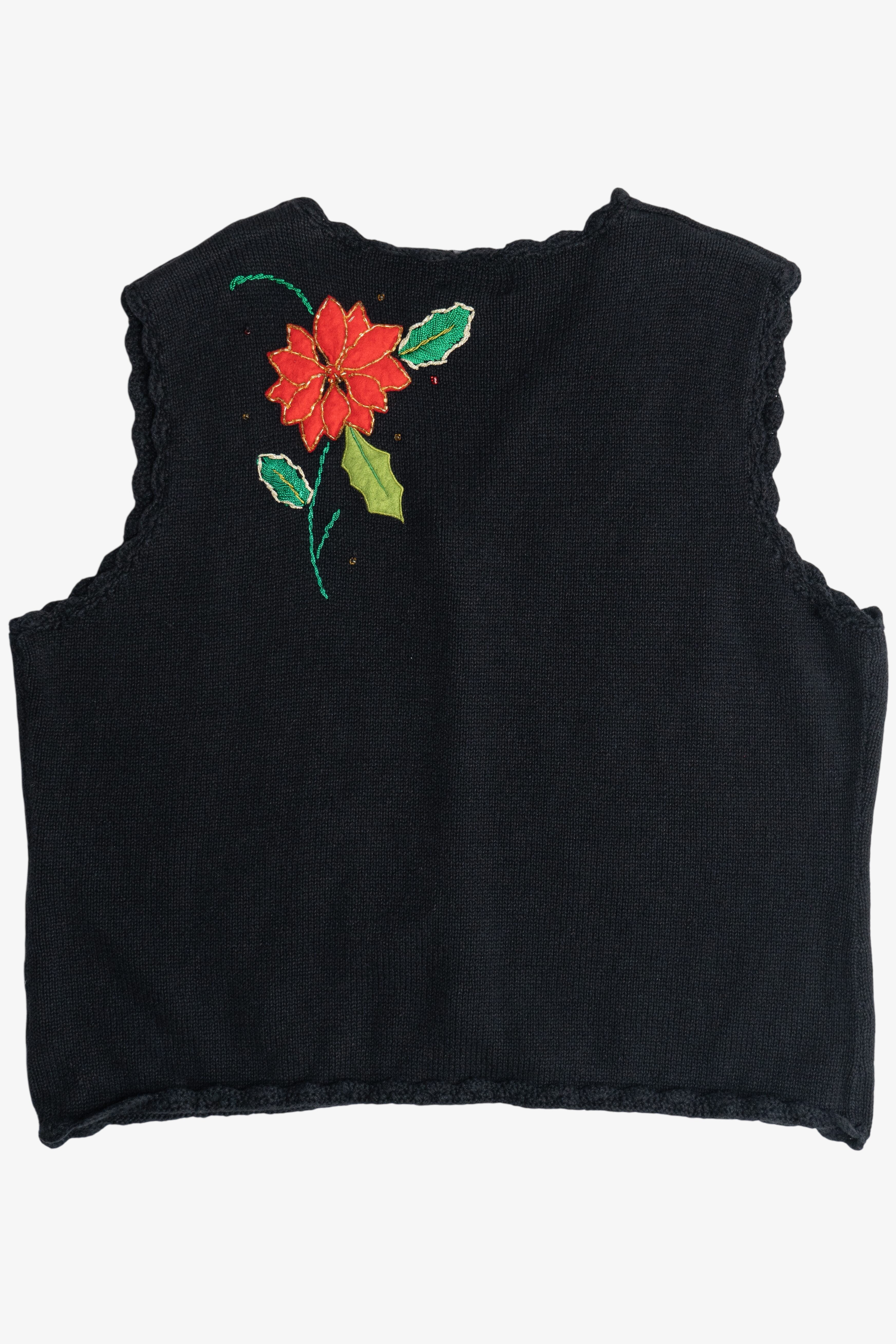 Vintage Black Designer Studio Originals Ugly Christmas Vest (1990s)