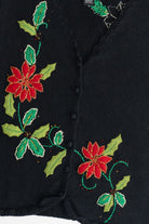 Vintage Black Designer Studio Originals Ugly Christmas Vest (1990s)