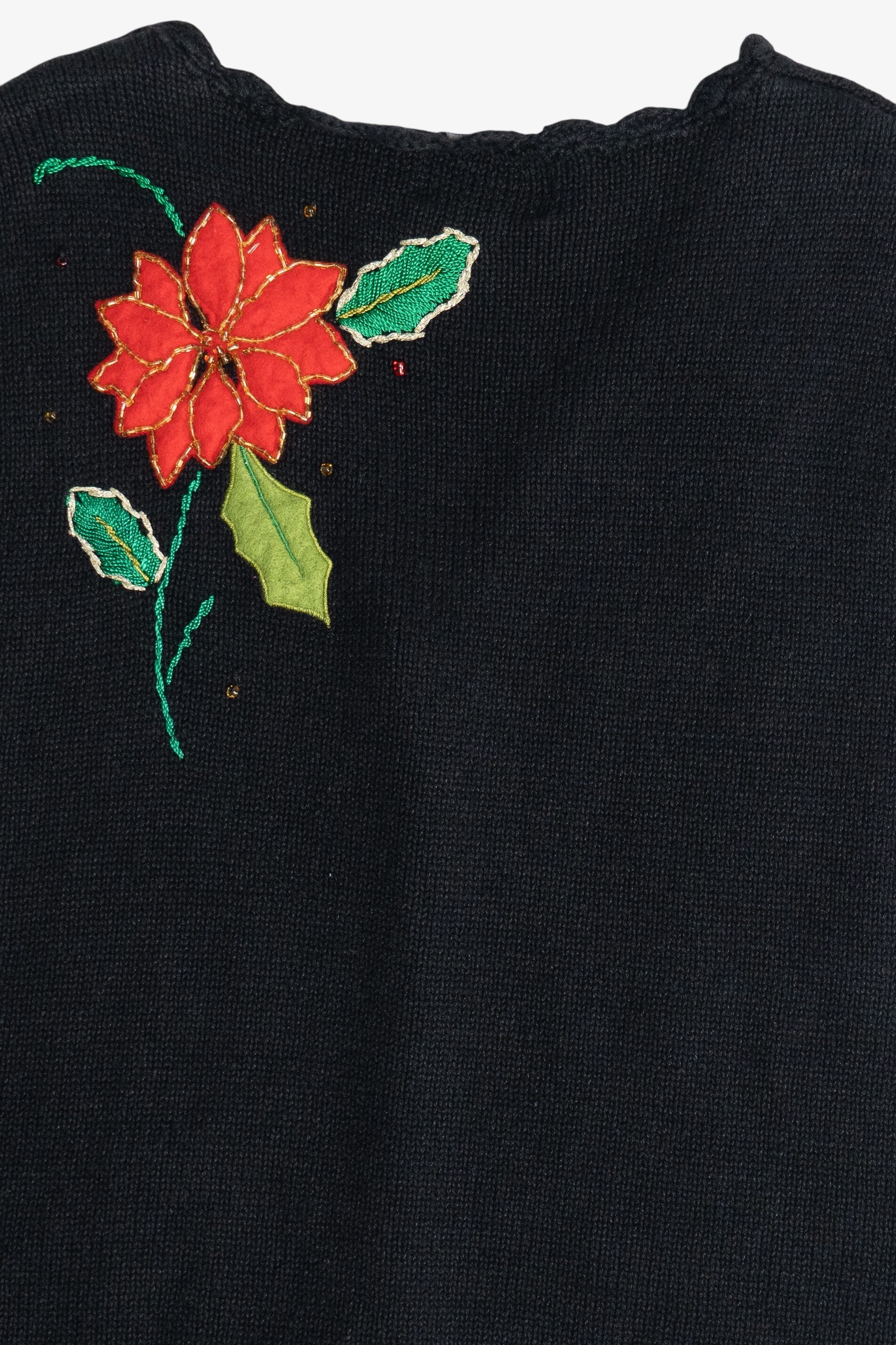 Vintage Black Designer Studio Originals Ugly Christmas Vest (1990s)