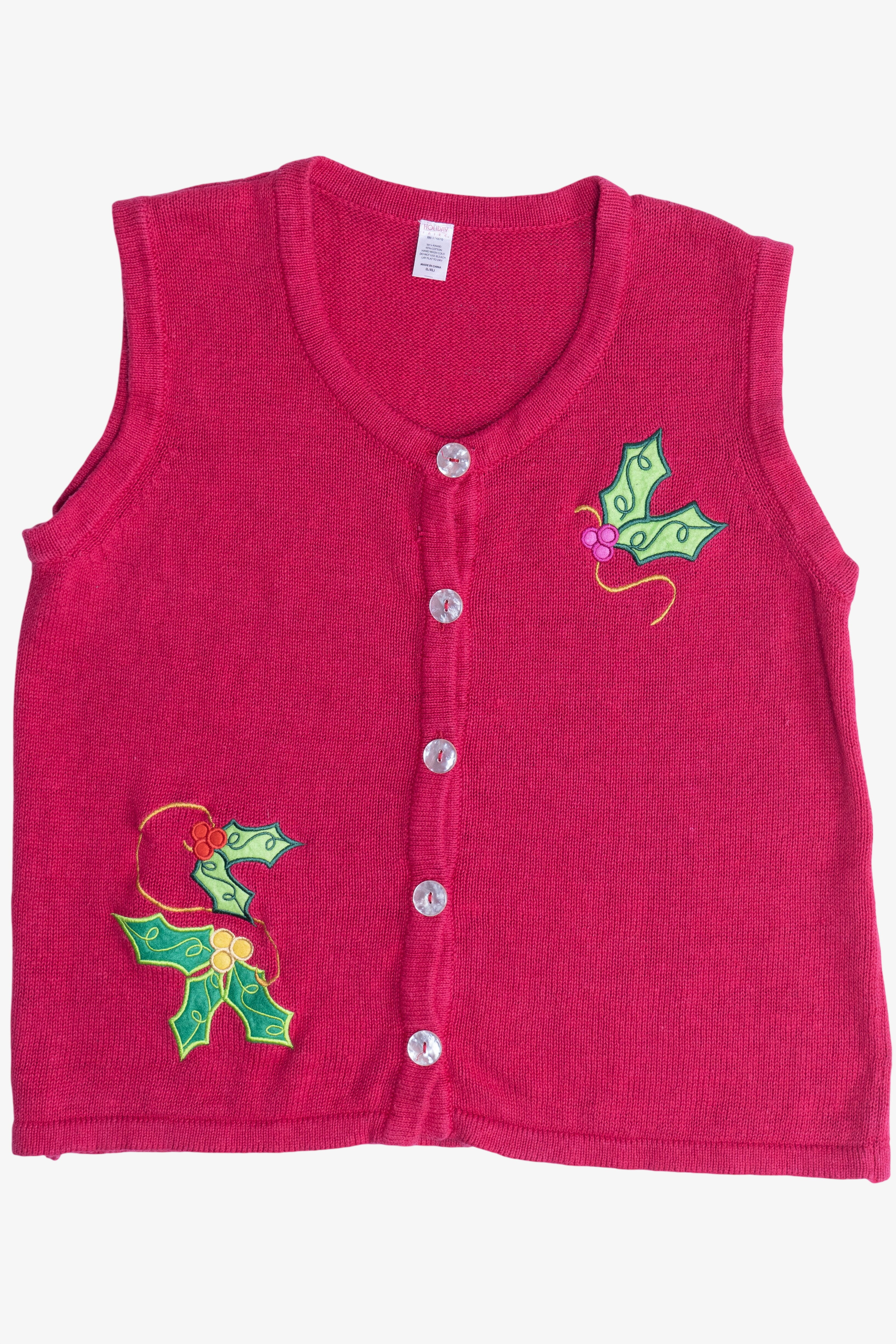Vintage Holly & Ivy Ugly Christmas Vest (2000s)