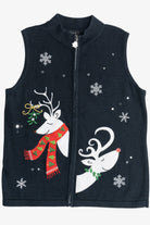 Vintage Happy Reindeer Ugly Christmas Vest (1990s)