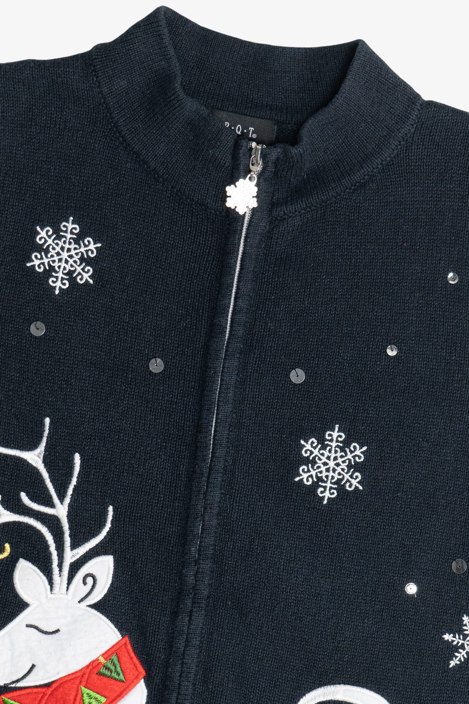 Vintage Happy Reindeer Ugly Christmas Vest (1990s)