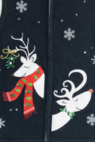 Vintage Happy Reindeer Ugly Christmas Vest (1990s)