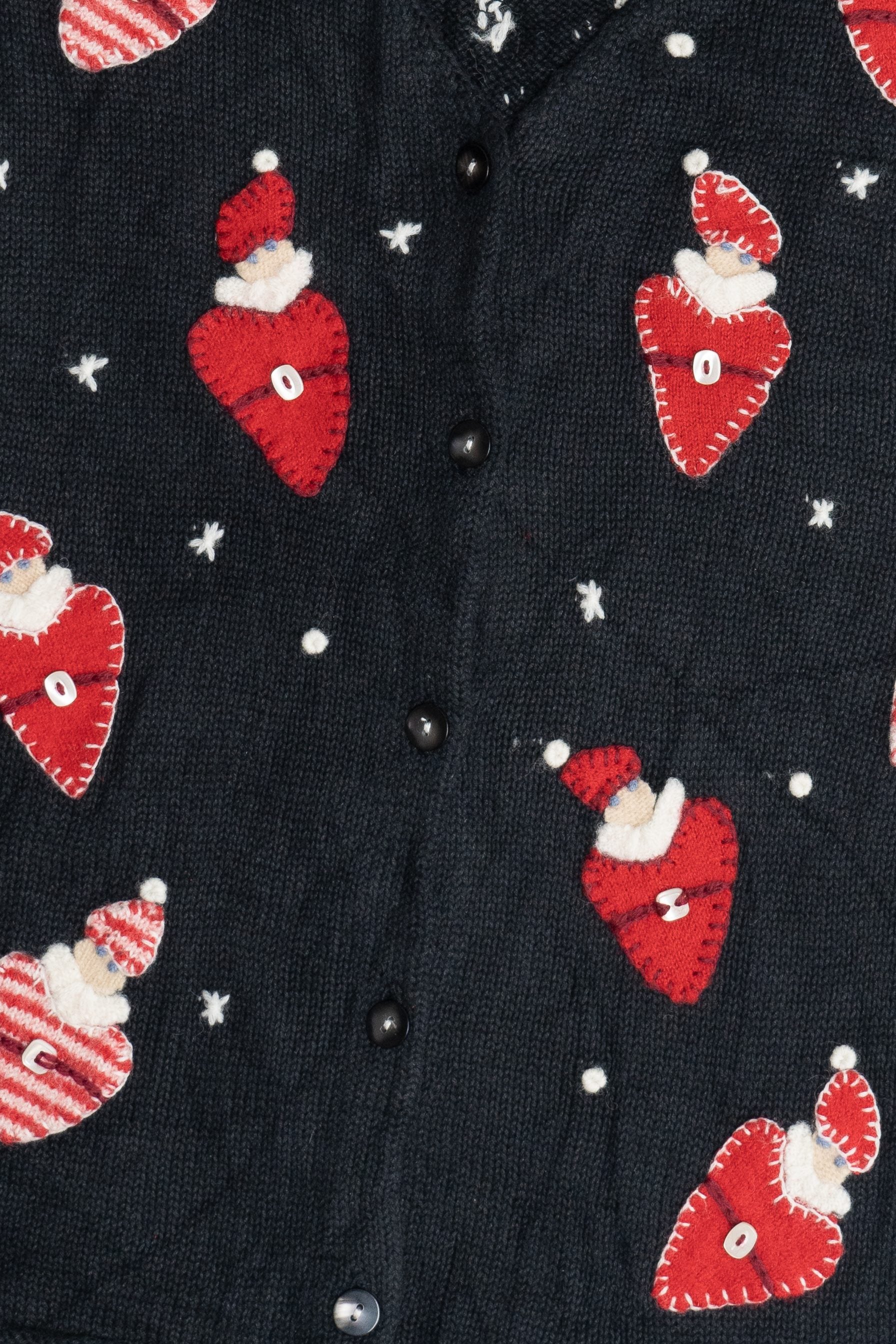 Vintage Susan Bristol Hand Embroidered Santas Ugly Christmas Vest (2000s)