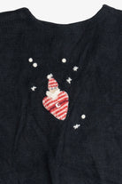 Vintage Susan Bristol Hand Embroidered Santas Ugly Christmas Vest (2000s)