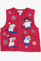 Vintage Reference Point Happy Snowmen Ugly Christmas Vest (1990s)