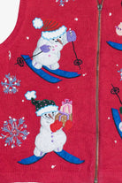 Vintage Reference Point Happy Snowmen Ugly Christmas Vest (1990s)
