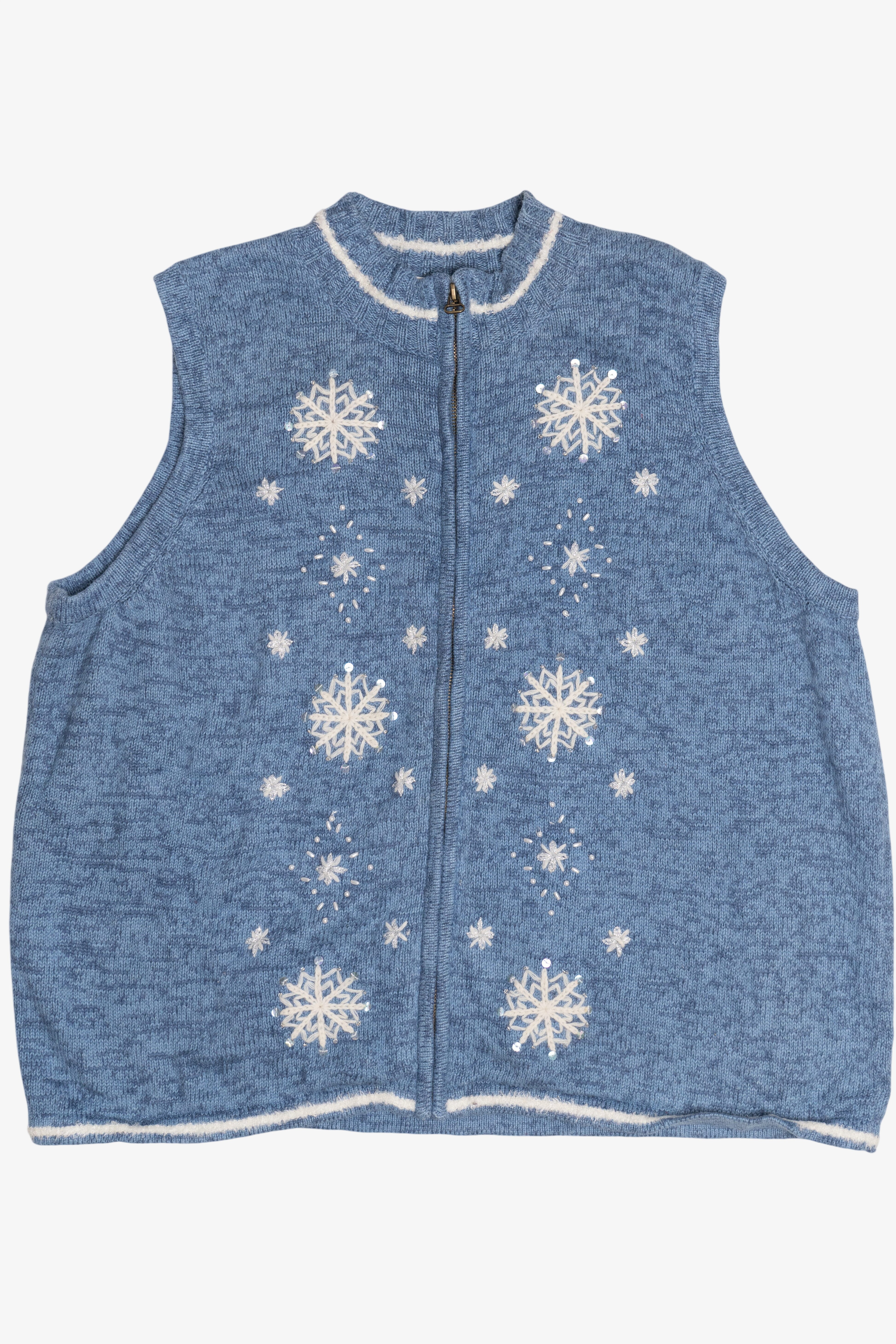 Vintage Breckenridge Snowflakes Ugly Christmas Vest (1990s)