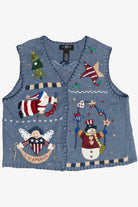 Vintage Americana USA Ugly Christmas Vest (1990s)