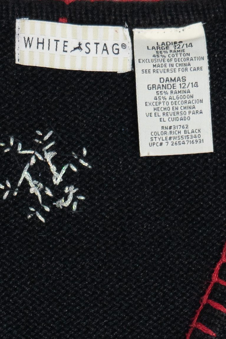 Vintage "Let It Snow" Snowmen Ugly Christmas Vest (1990s)