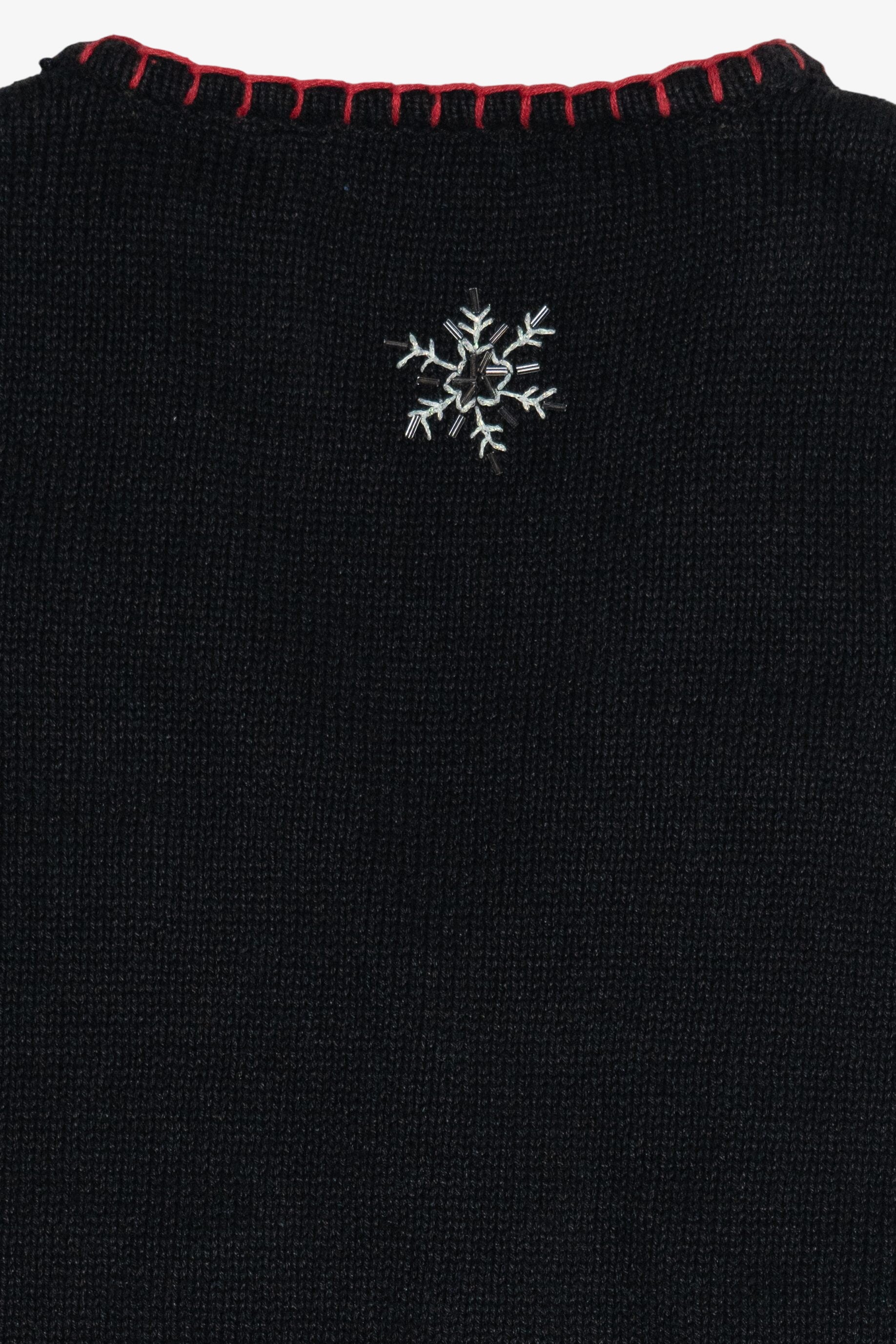 Vintage "Let It Snow" Snowmen Ugly Christmas Vest (1990s)