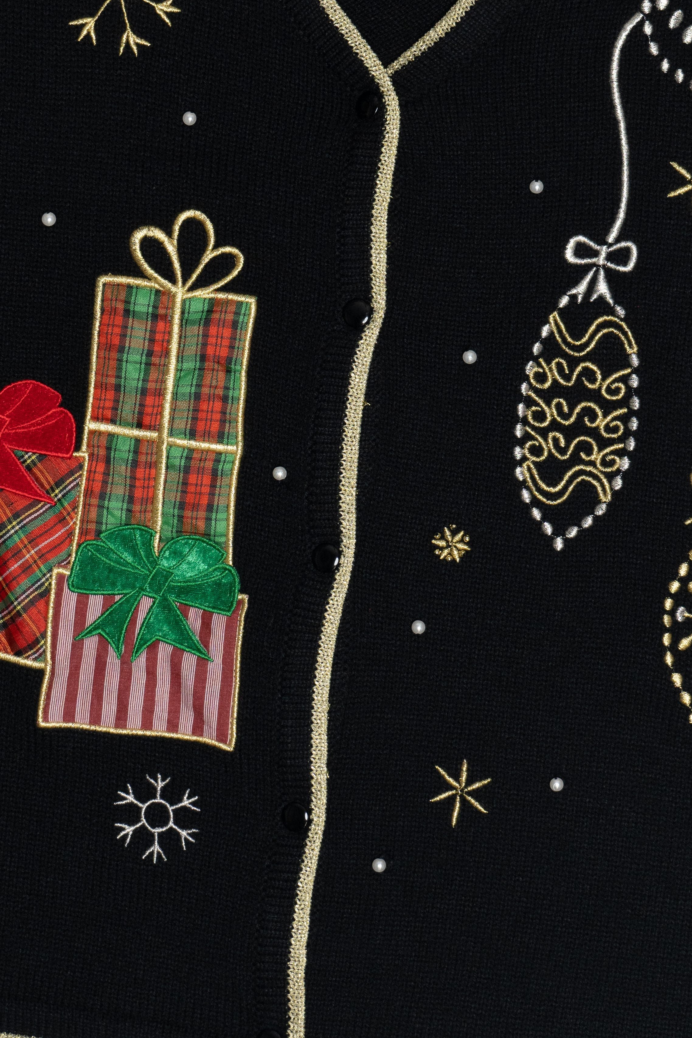 Vintage Presents And Ornaments Ugly Christmas Vest (2000s)