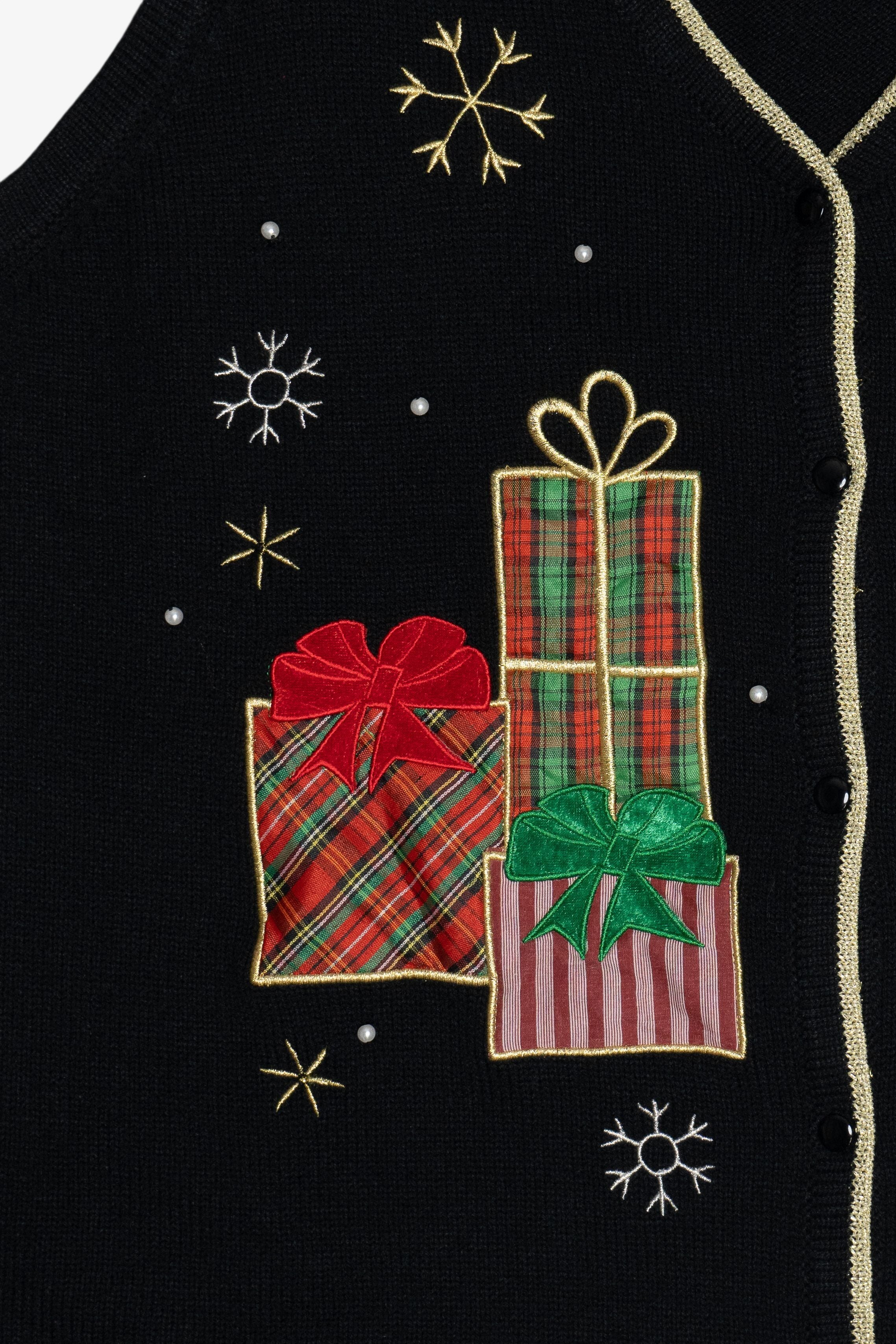 Vintage Presents And Ornaments Ugly Christmas Vest (2000s)