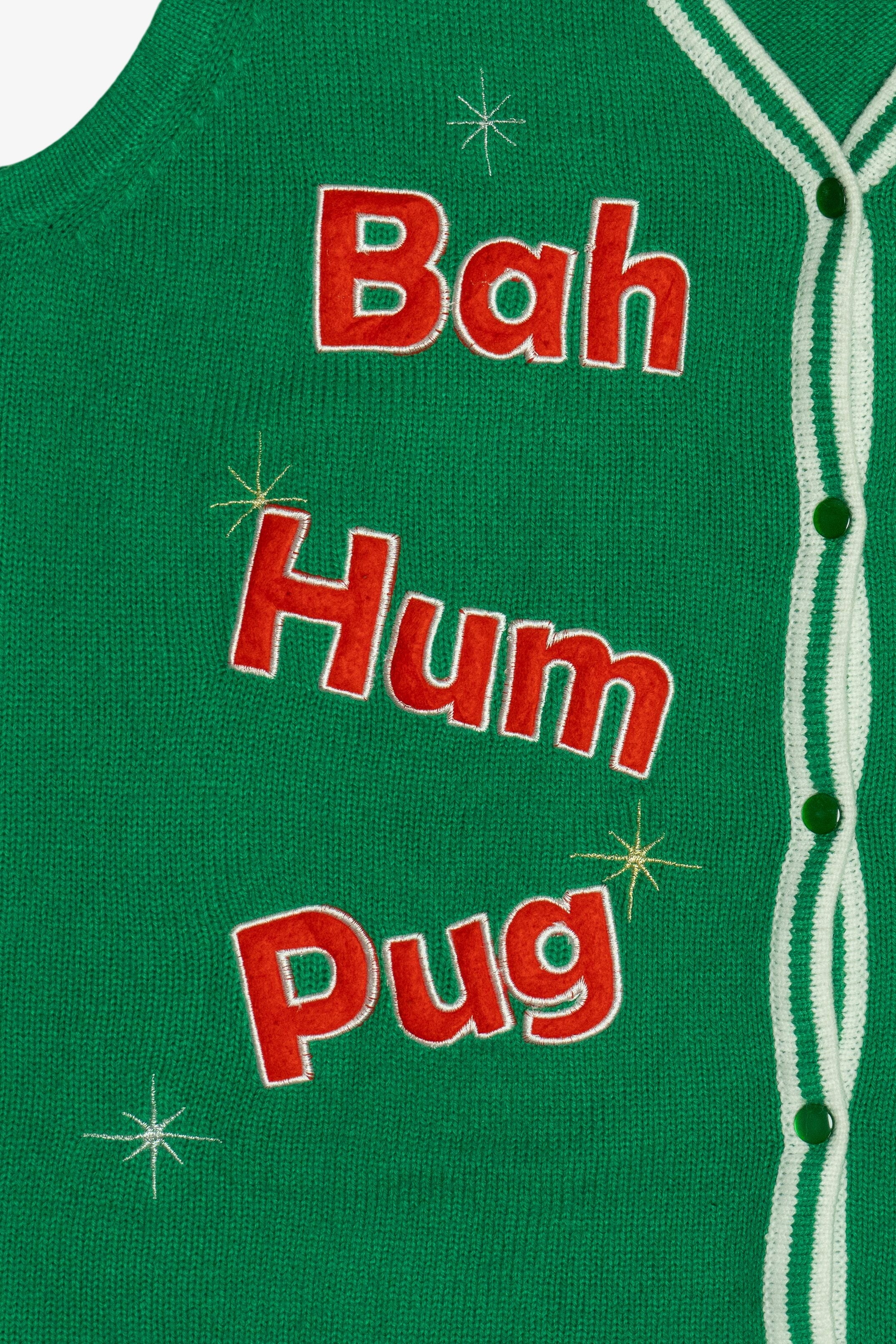 Vintage "Bah Hum Pug" Ugly Christmas Vest (2000s)