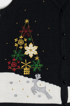 Vintage Reindeer In The Snow Ugly Christmas Vest (2000s)