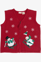 Vintage Bobbie Brooks Snowmen Ugly Christmas Vest (1990s)