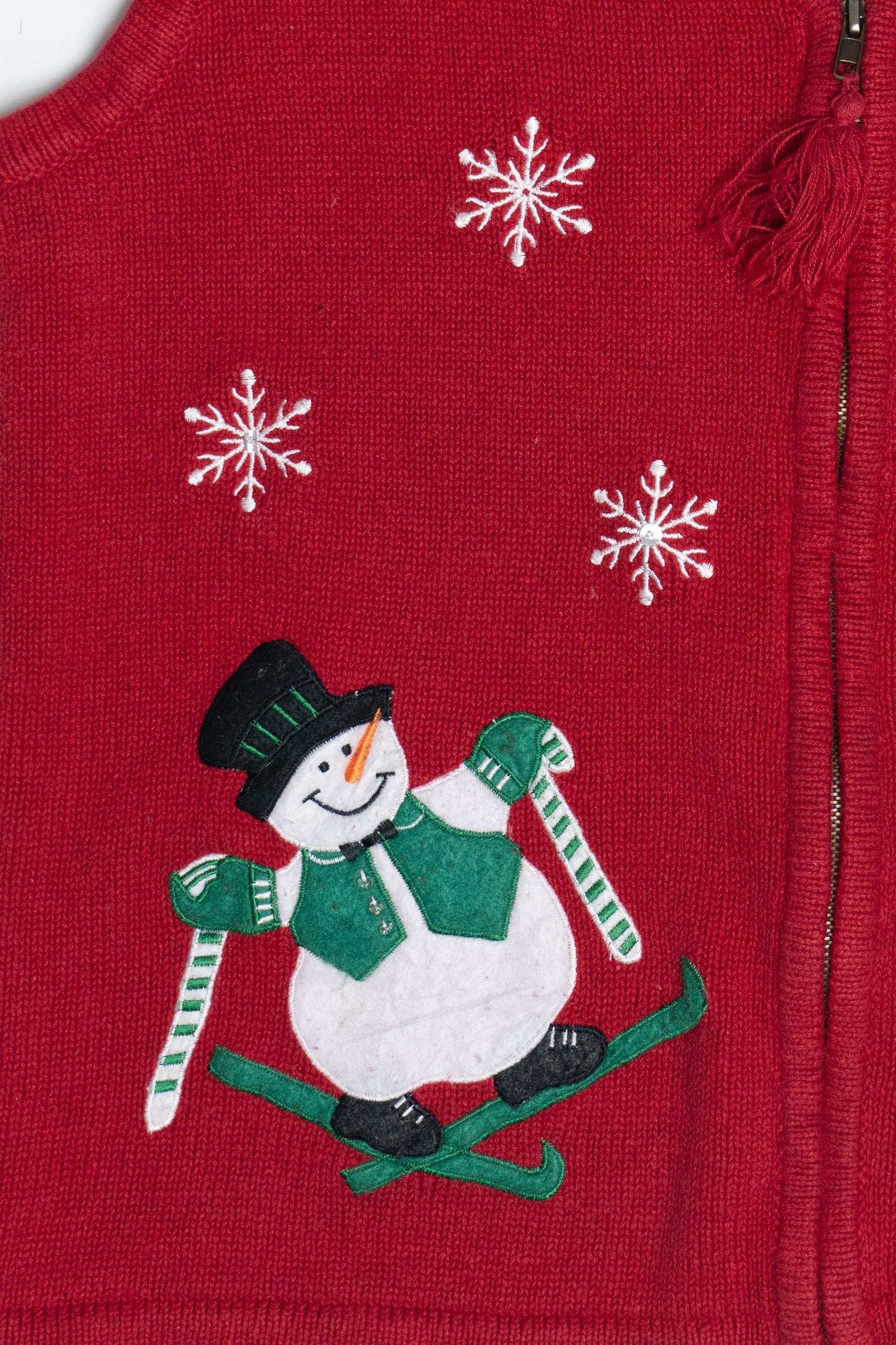 Vintage Bobbie Brooks Snowmen Ugly Christmas Vest (1990s)