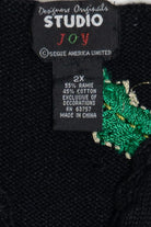 Vintage Designers Originals Studio Poinsettias Ugly Christmas Vest (1990s)