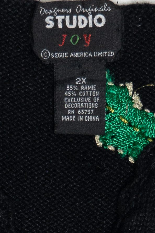 Vintage Designers Originals Studio Poinsettias Ugly Christmas Vest (1990s)