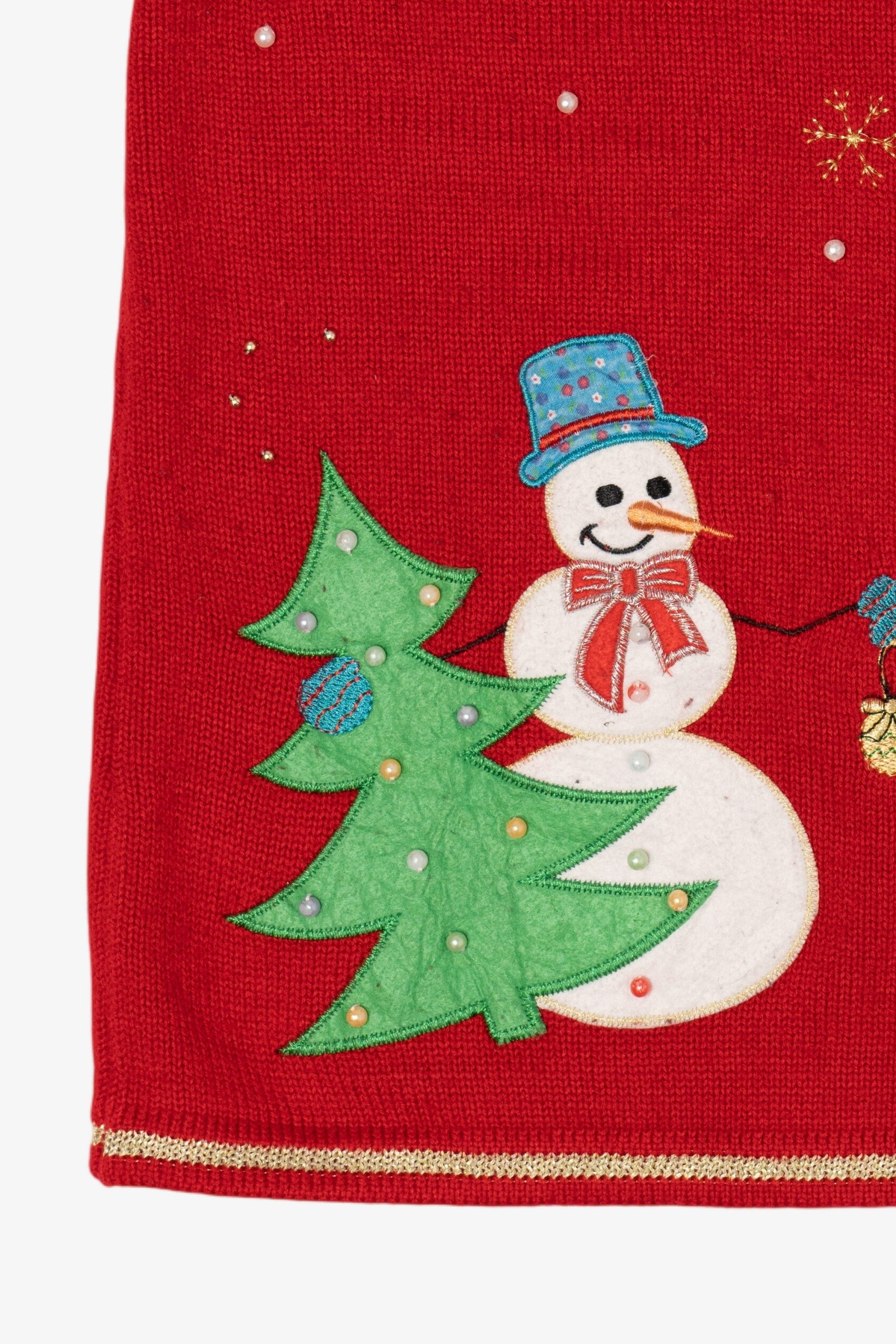 Vintage Red Snowmen Ugly Christmas Vest (2000s)