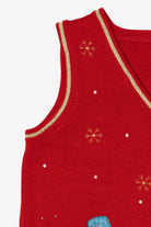 Vintage Red Snowmen Ugly Christmas Vest (2000s)