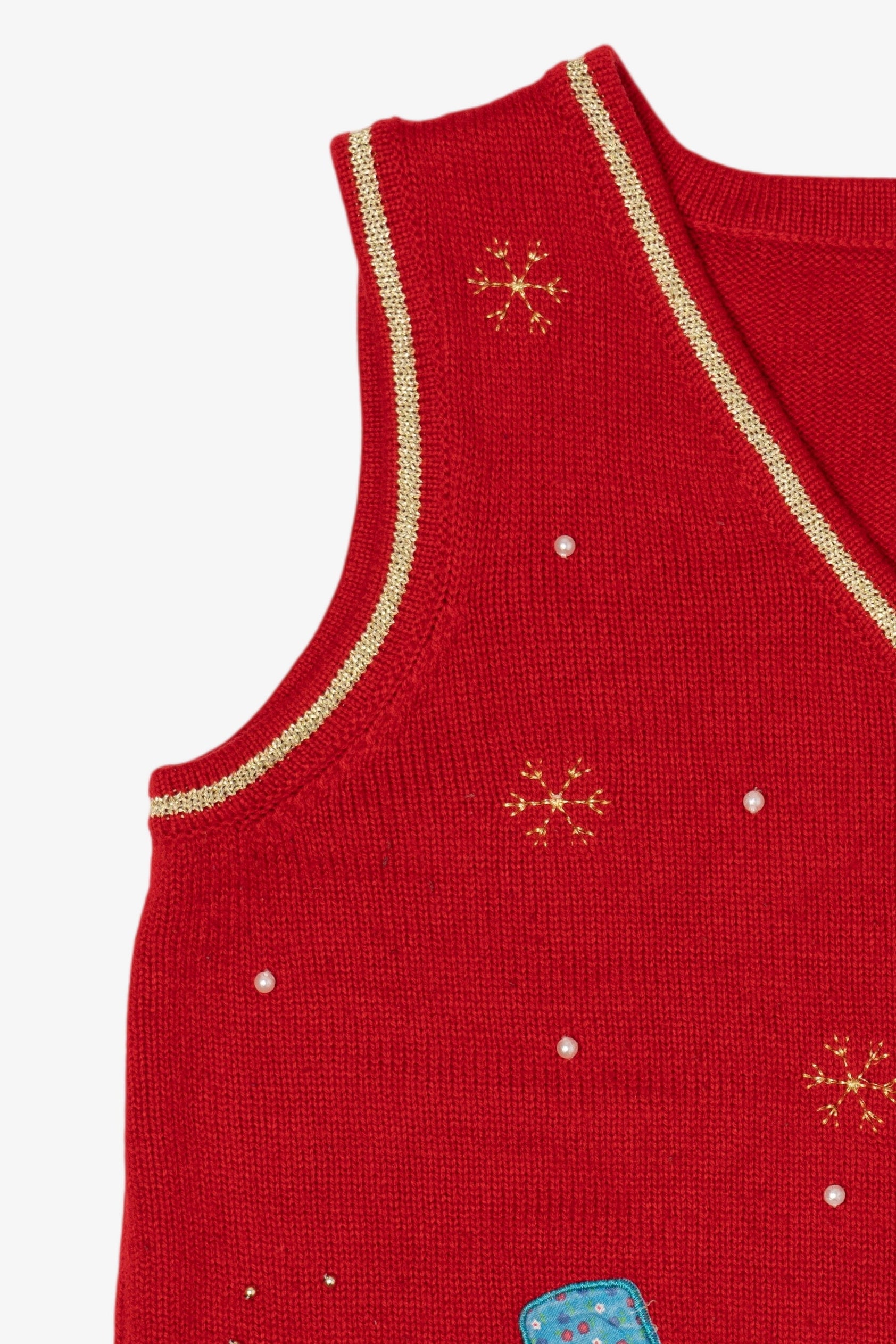 Vintage Red Snowmen Ugly Christmas Vest (2000s)
