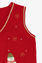 Vintage Red Snowmen Ugly Christmas Vest (2000s)