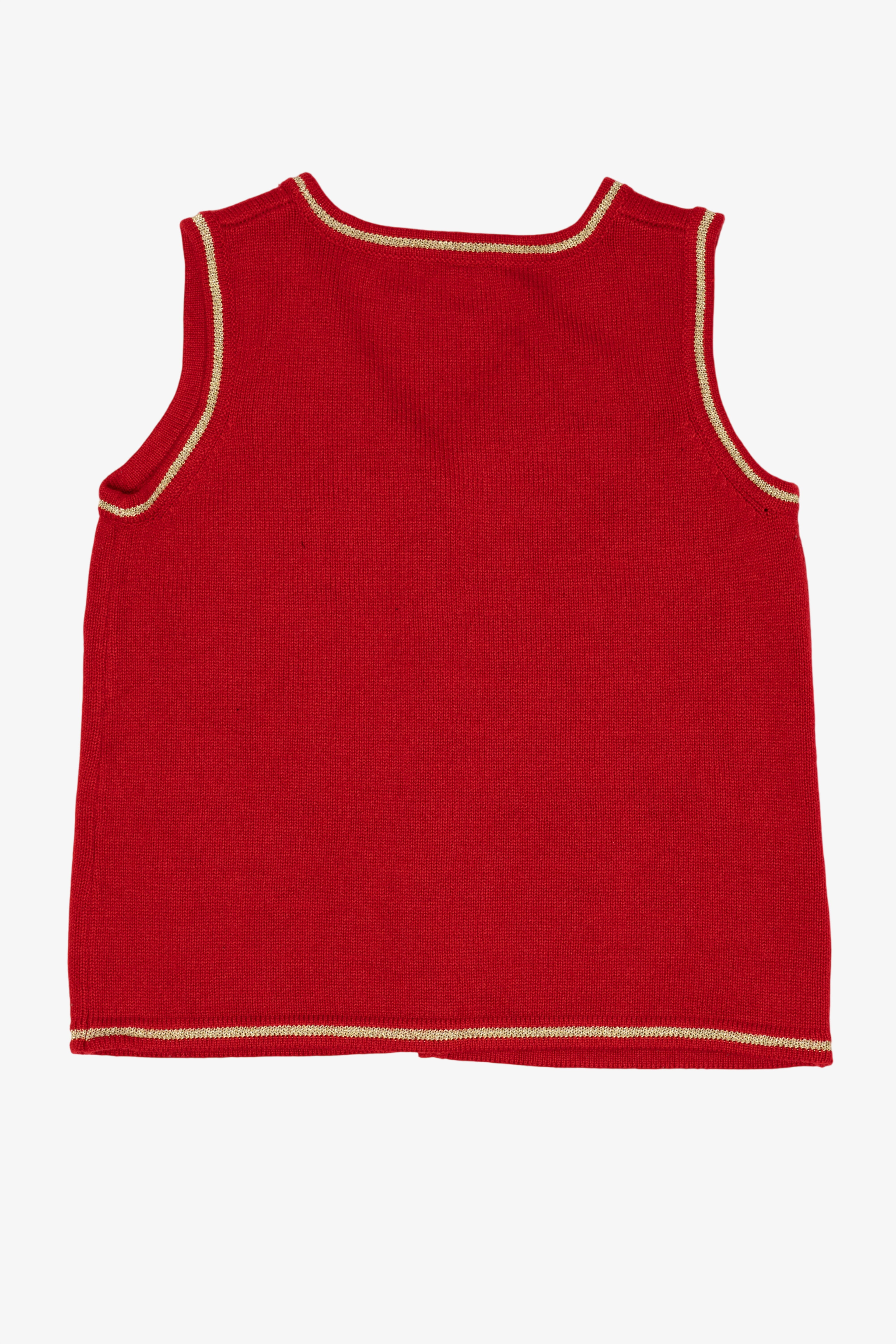 Vintage Red Snowmen Ugly Christmas Vest (2000s)