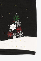 Vintage Black Snowy Night Ugly Christmas Vest (2000s)